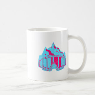 Skidskor Snowboardglasögon Retro Vintage 80-tal 90 Kaffemugg
