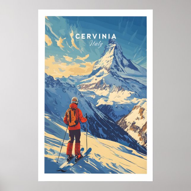 Skidspår Cervinia Italien 1 Poster (Framsidan)