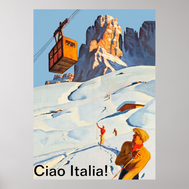 Skidspår i Italien Poster (Framsidan)