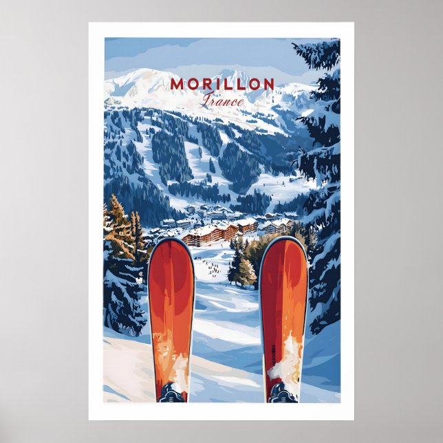 Skidspår Morillon Frankrike 1 Poster (Framsidan)