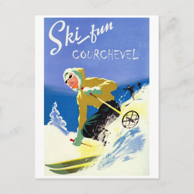 Skidspass i Courcheval Vykort (Framsida)