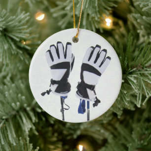 Skidstavar och handskar ornament