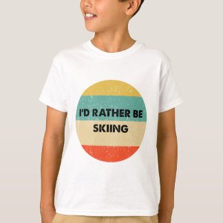 Skidtröja Jag hellre åker skidor T Shirt