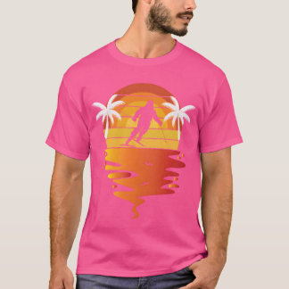 Skidtröja retro solnedgång 70-tal vintage skidåkni t shirt