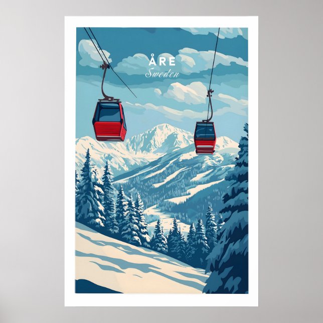 Skidtryck Åre Sverige 1 Poster (Framsidan)