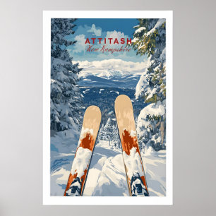 Skidtryck Attitash New Hampshire 1 Poster