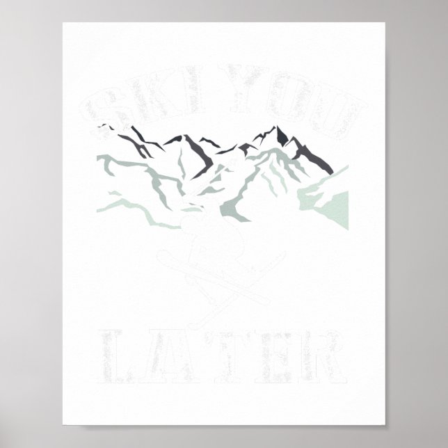 Skidtur senare Utomhus Snöäventyr Skidåkning  Poster (Framsidan)