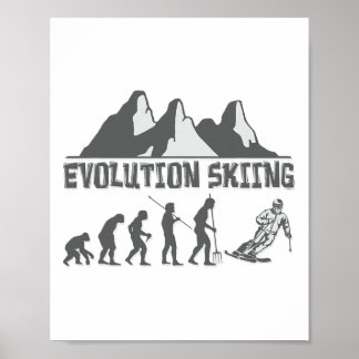 Skidutveckling Skidutrustning För Skidåkare Design Poster