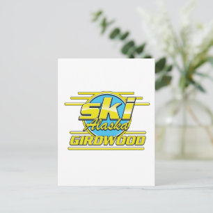 Skidwood Alaska 80 s logotyp Vykort