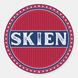 Skien City Pride Emblem – Norsk Identitet Runt Klistermärke