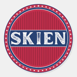 Skien City Pride Emblem – Norwegian Identity Runt Klistermärke