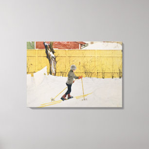 Skier, 1909 canvastryck