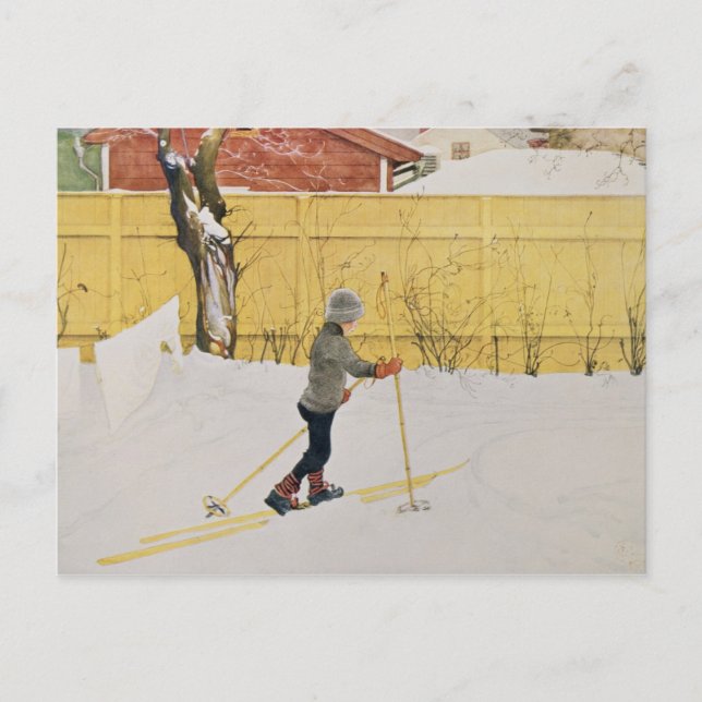 Skier, 1909 vykort (Framsida)