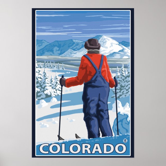 Skier AdmiringColorado Poster (Framsidan)