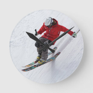 Skier - akryliskt väggklocka - HAMbWG