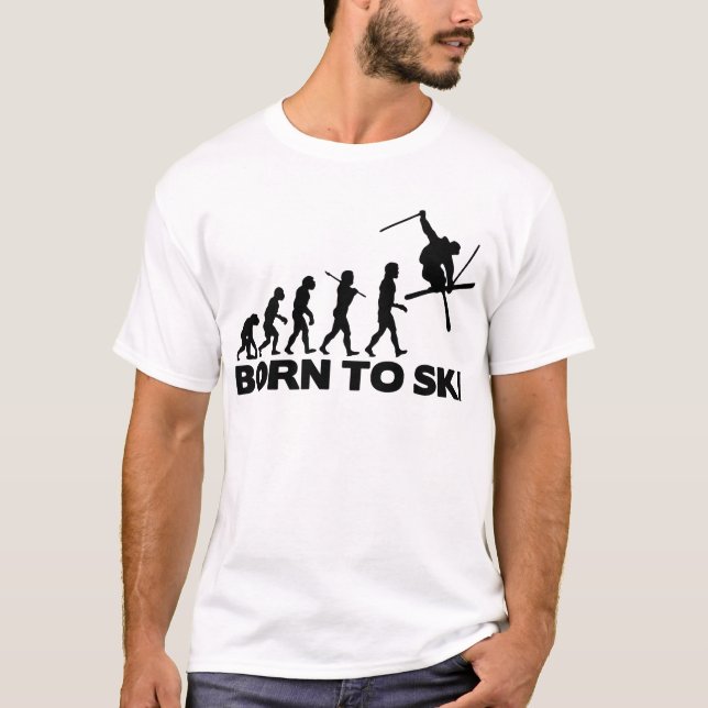 SKIER EVOLUTION BORN TILL SKI 01.png Tröja (Framsida)