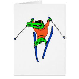 Skier Hälsningskort