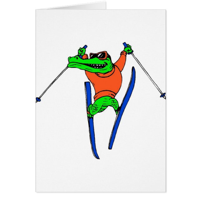 Skier Hälsningskort (Framsidan)