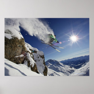 Skier i Midair Poster