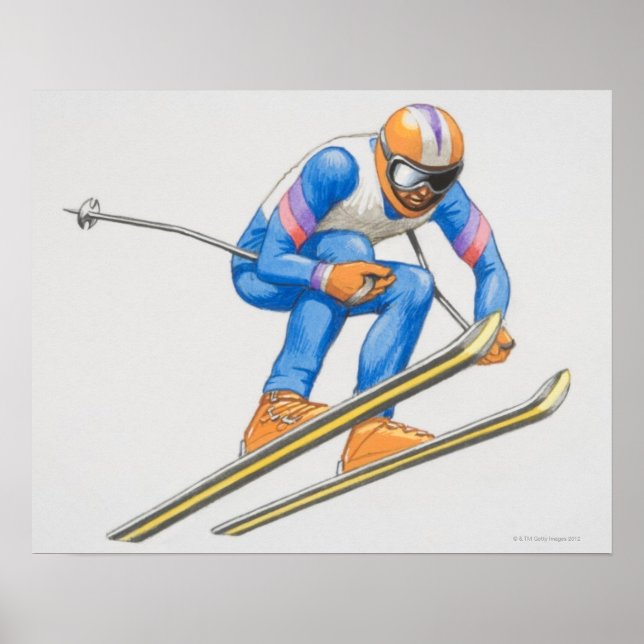 Skier Performing Jump Poster (Framsidan)