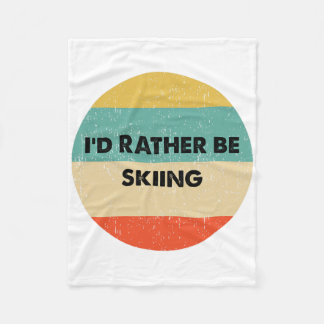 Skier Shirt I'd Rather Be Skiing  Fleecefilt