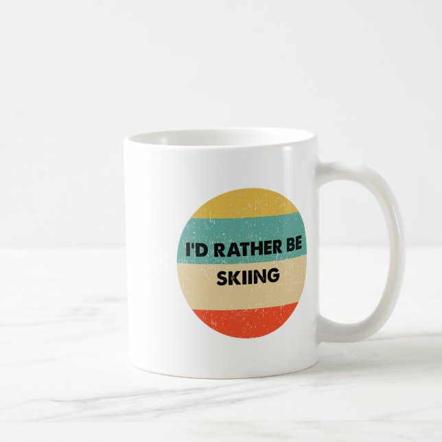 Skier Shirt I'd Rather Be Skiing  Kaffemugg (Höger)