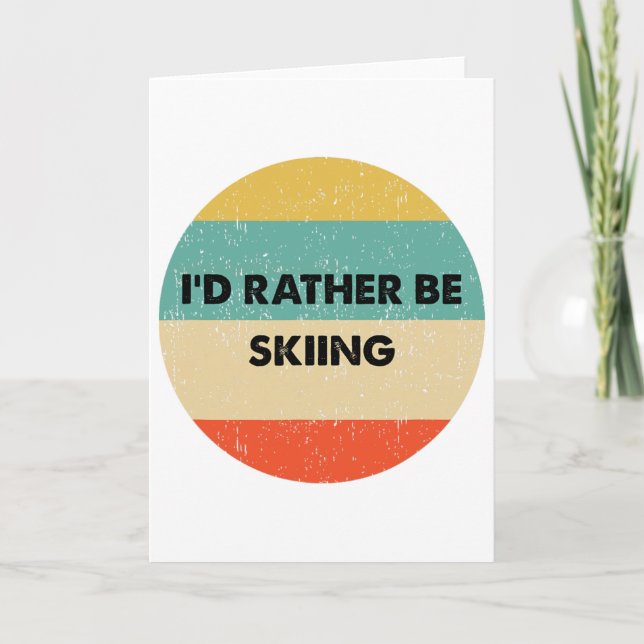 Skier Shirt I'd Rather Be Skiing  Kort (Framsida)