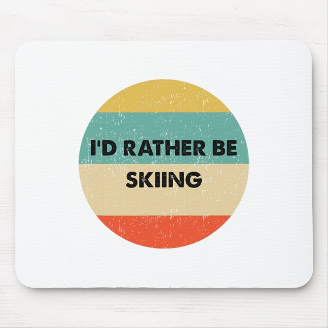 Skier Shirt I'd Rather Be Skiing  Musmatta (Framsidan)
