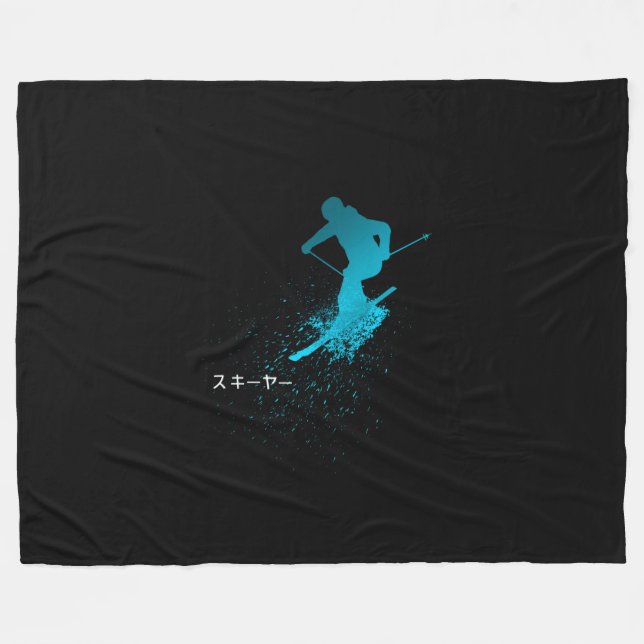 Skier, Ski, japanska Fleecefilt (Framsidan (Horisontell))