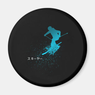 Skier, Ski, japanska Magnet