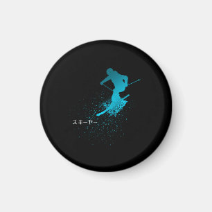 Skier, Ski, japanska Magnet
