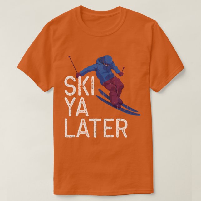 Skier Ski Winter Sports Mountains Alpernas T Shirt (Design framsida)