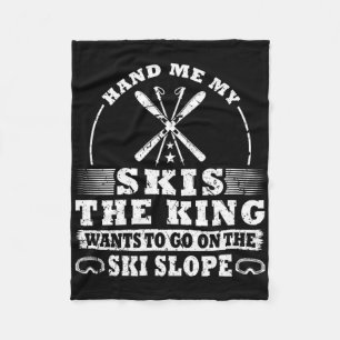 Skier Skiing Fleecefilt