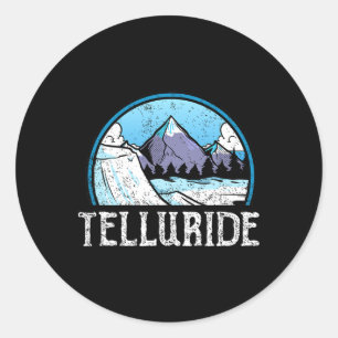 Skier Skiing Snowboarding Snowboard Colorado Tellu Runt Klistermärke