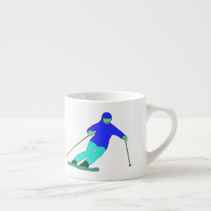 Skier Snö Skiing Espressomugg