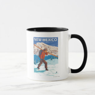 Skier som bär SkisNew Mexico Mugg