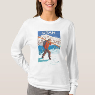 Skier som bär SkisUtah Tröja