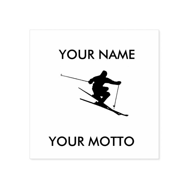Skier Stämpel (Tryck)