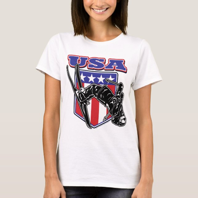 Skier USA Tee (Framsida)