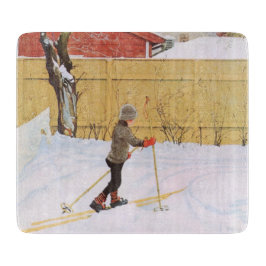 Skier (Young Boy with Skis) (vinterscen)