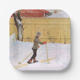 Skier (Young Boy with Skis) (vinterscen)