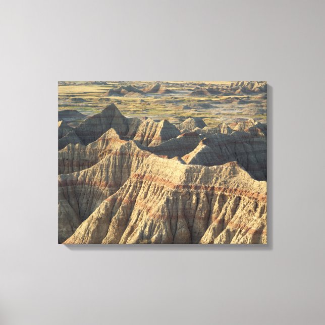Skiered Hoodoos of the Badlands Canvastryck (Framsida)