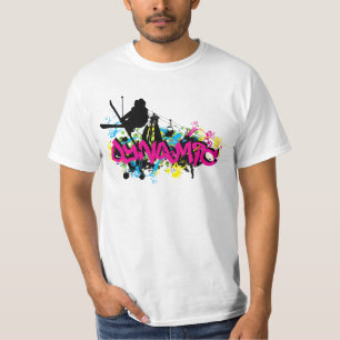 Skieren virvlar runt t shirt