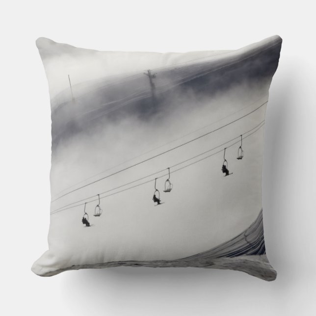 Skiers på en stolhiss kudde (Framsida)