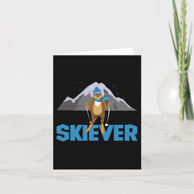 Skiever Längdskidåkning Vintersporter Biathlon Kort (Framsida)