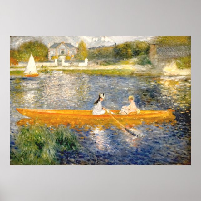 Skiff av Pierre-Auguste Renoir - Impressionist Poster (Framsidan)