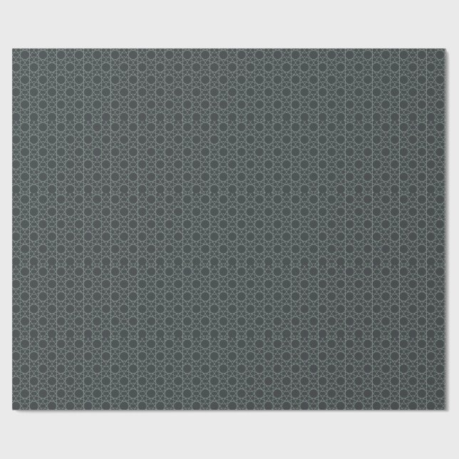 Skiffer Celadon Geometri Presentpapper (Platt)