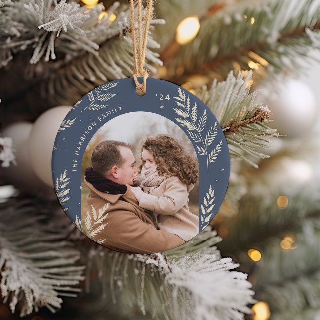 Skiffer | Vinter Laurel Photo Ceramic Ornament (Skapare uppladdad)