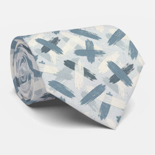 Skifferblå falsk silke Abstrakt designer stil Slips