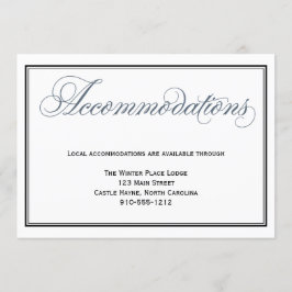 Skifferblå inbjudan till bröllopsboende bifogas